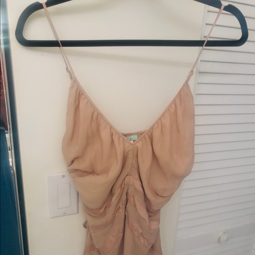 Beige trend silk camisole top